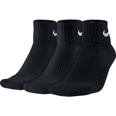 Nike Cotton Half-Cushion Quarter Trainer Liner Socks (3 Pairs) - Black - main image
