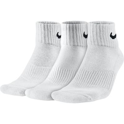 Nike Cotton Half-Cushion Quarter Trainer Liner Socks (3 Pairs) - White - main image