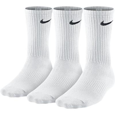 Nike Dri-FIT Lightweight Cotton Crew Socks (3 Pair) - White ...