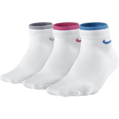 Nike Dri-FIT Womens Lightweight Quarter Socks (3 Pairs) - White - main image
