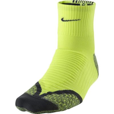 Nike Elite Cushion Quarter Running Socks (1 Pair) - Volt/Anthracite - main image