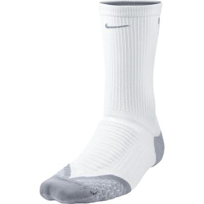 Nike Elite Cushioned Crew Running Socks (1 Pair) - White/Grey - main image
