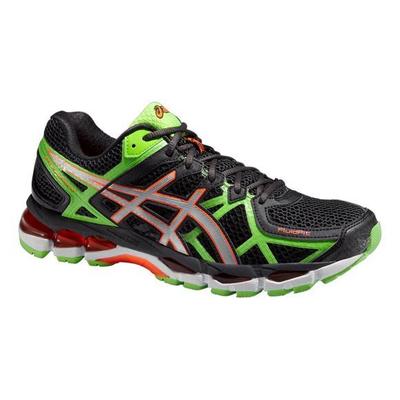 Asics Mens GEL-Kayano 21 (2E) Running Shoes - Black/Green - Tennisnuts.com