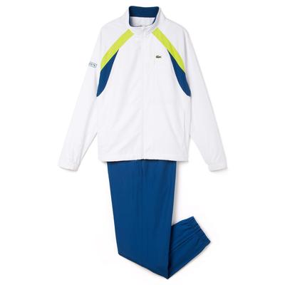 Lacoste Mens Sport Colourblock Tracksuit - White/Raffia-Matting/Lime - main image