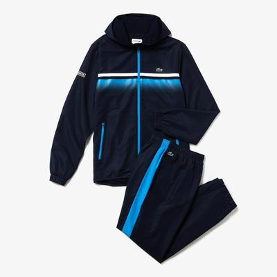 Lacoste Mens Colourblock Sweatsuit - Blue/White/Navy Blue