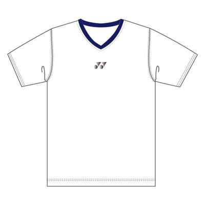 Yonex Mens YT1000 V-Neck Shirt - White/Navy Blue - main image