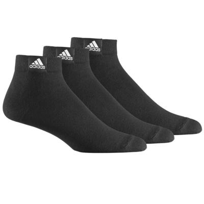 Adidas Ankle Socks (3 Pairs) - Black - main image