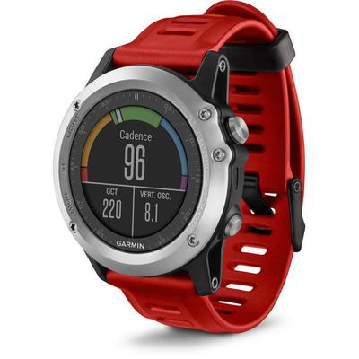 Garmin Fenix 3 Multisport GPS Watch (with Optional HRM) - Silver/Red - main image