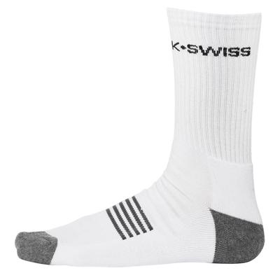 K-Swiss Mens All Court Socks (3 Pairs) - White/Black - main image