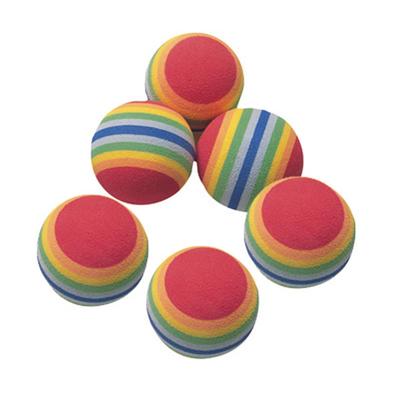 Striped Practice Golf Balls - Pack of 6