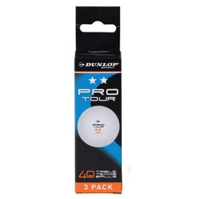 Dunlop Pro Tour 2 Star Table Tennis Ball - pack of 3