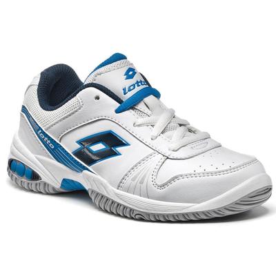 Lotto T-Effect Junior Tennis Shoes - White/Blue (3.5-6)