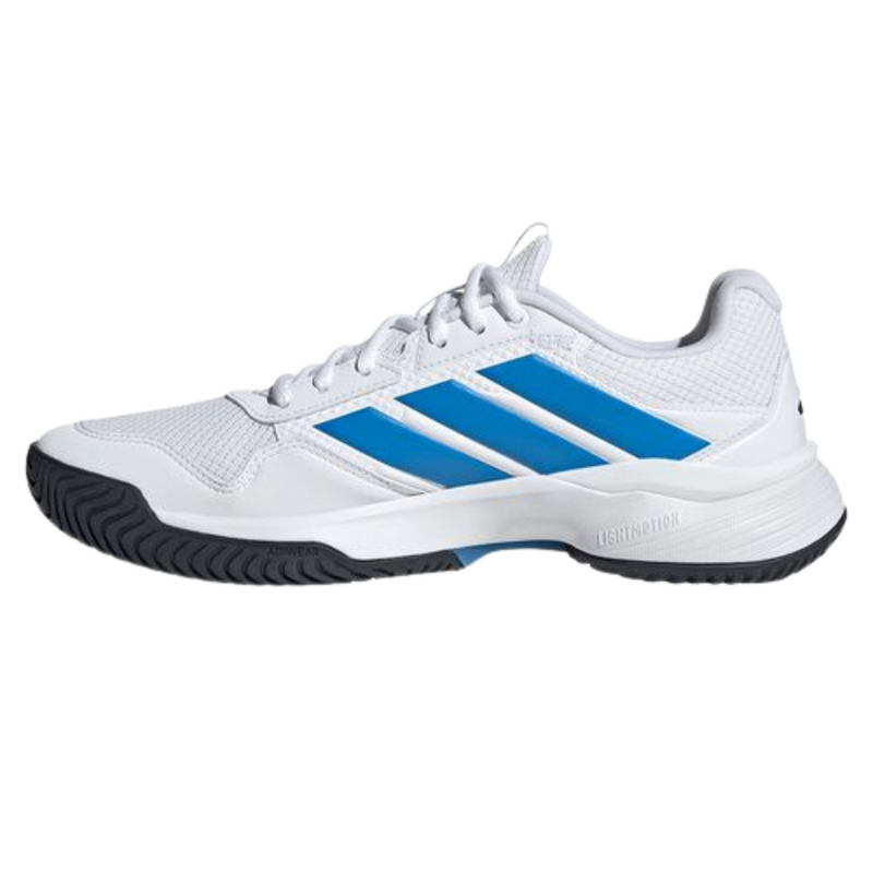 Adidas Mens Gamecourt 3 Tennis Shoes - Cloud White/Lucid Ray Blue/Core Black - main image