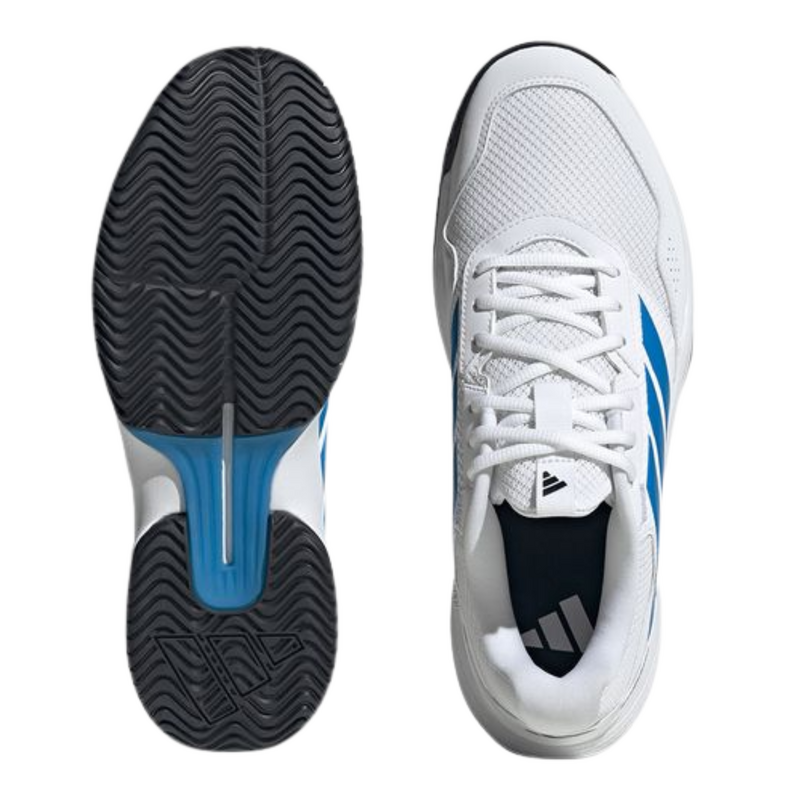 Adidas Mens Gamecourt 3 Tennis Shoes - Cloud White/Lucid Ray Blue/Core Black - main image