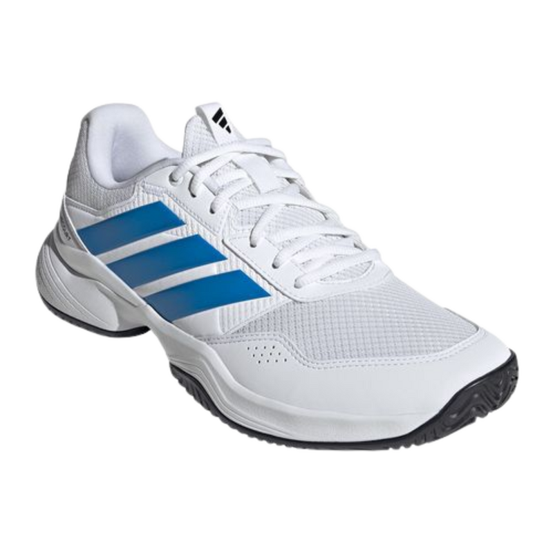 Adidas Mens Gamecourt 3 Tennis Shoes - Cloud White/Lucid Ray Blue/Core Black - main image