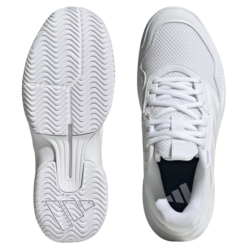 Adidas Womens Gamecourt 3 Tennis Shoes - Cloud White/Zero Metallic - main image