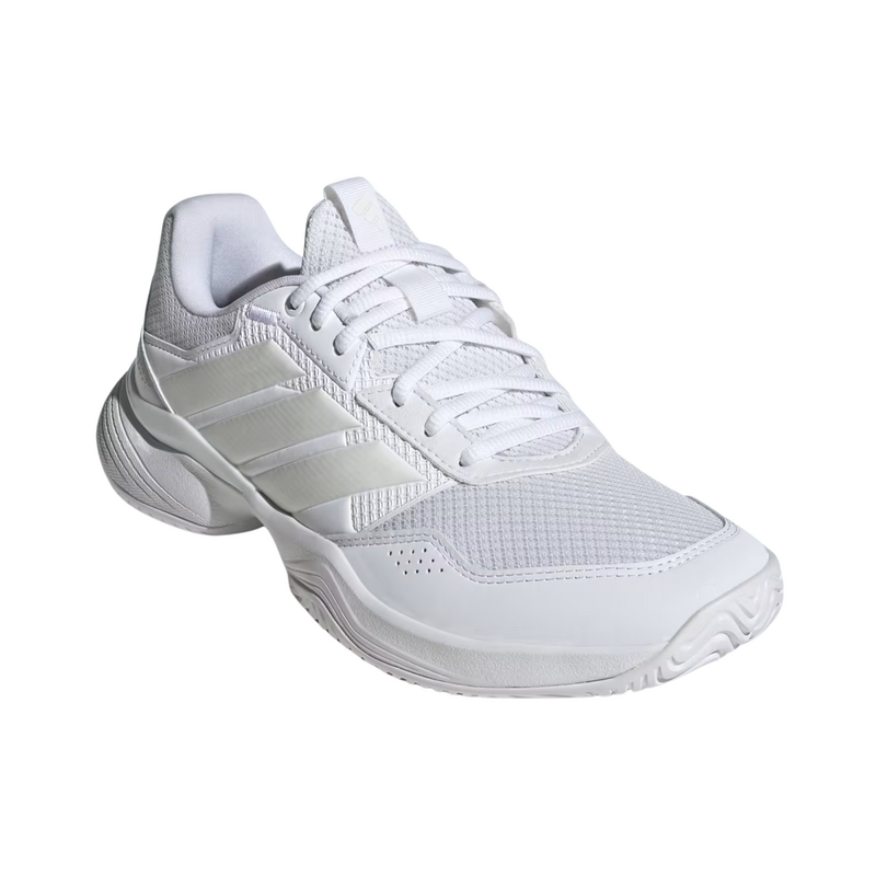 Adidas Womens Gamecourt 3 Tennis Shoes - Cloud White/Zero Metallic - main image