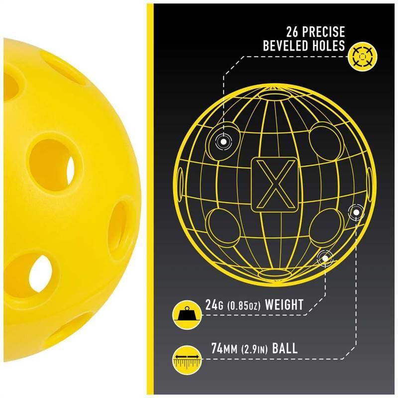 Franklin X-26 Indoor Pickleball Balls (100 Ball Pack)- Yellow - main image