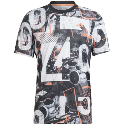 Adidas Mens Spring Club Graphic Tee - Wonder Taupe/Violet Fusion - main image