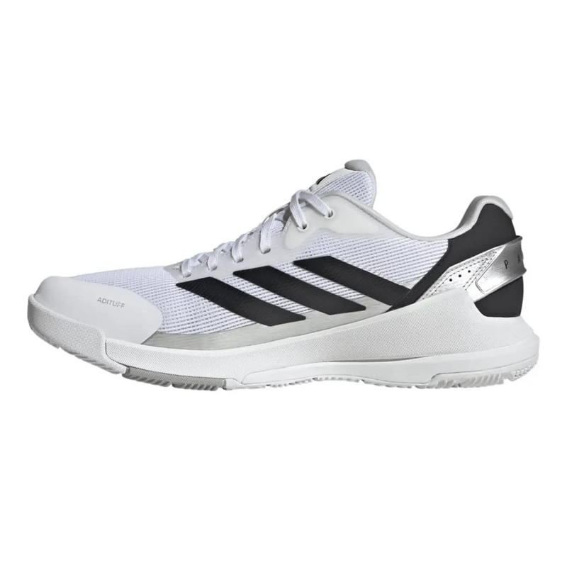 Adidas Mens Crazyquick Light Strike Padel Shoes - Cloud White/Silver Metallic/Core Black - main image