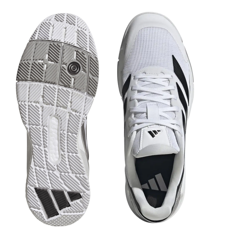 Adidas Mens Crazyquick Light Strike Padel Shoes - Cloud White/Silver Metallic/Core Black - main image