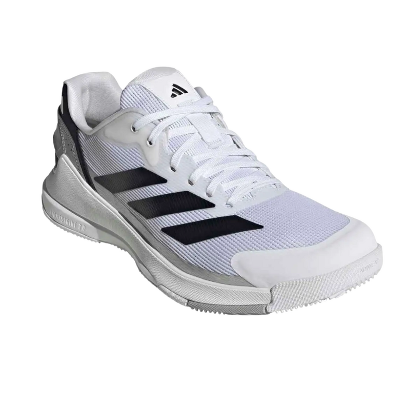 Adidas Mens Crazyquick Light Strike Padel Shoes - Cloud White/Silver Metallic/Core Black - main image