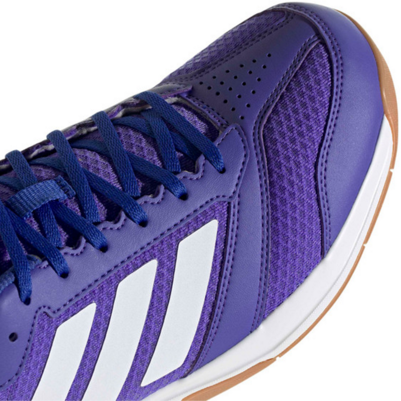 Adidas Mens Ligra 8 Indoor Court Shoes - Solar Purple/Cloud White/Solar Lemon - main image