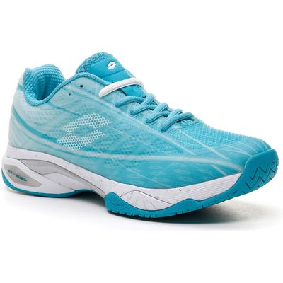 Lotto Womens Mirage 300 Tennis Shoes - Blue/All White/Silver - main image