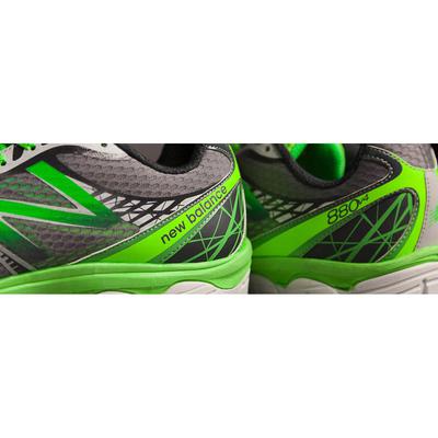 New Balance M880v4 Mens (D) Running Shoes - Silver/Chemical Green - main image