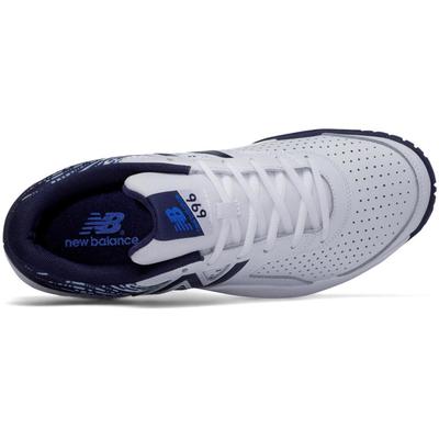 New Balance Mens 696v3 Tennis Shoes - White/Navy (D) - main image
