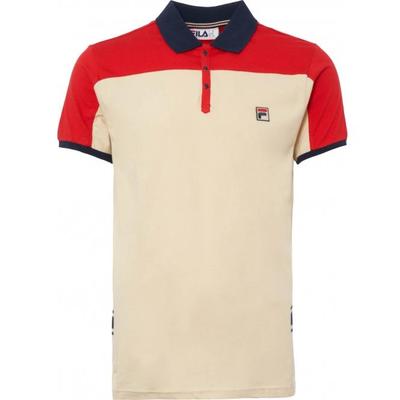 Fila Mens Mivvi Polo - Cream/Chinese Red - main image