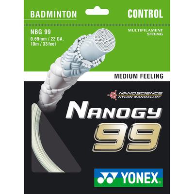 Yonex Nanogy 99 Badminton String Set - White - main image
