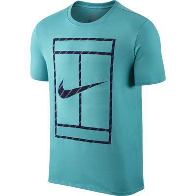 Nike Mens Court French Stripe Tee - Light Retro/Midnight Navy - main image