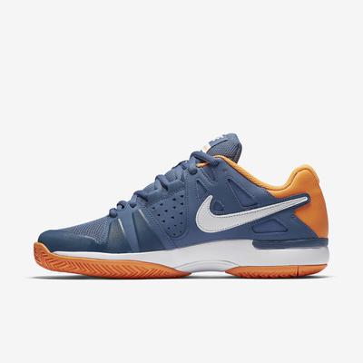 Nike Mens Air Vapor Advantage Tennis Shoes - Blue/Citrus - main image