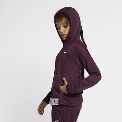 Nike Girls Full-Zip Training Hoodie - Bordeaux - main image