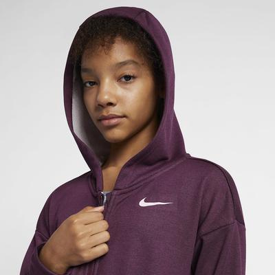 Nike Girls Full-Zip Training Hoodie - Bordeaux - main image