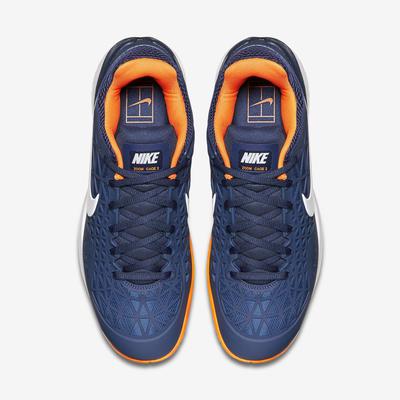 Nike Mens Zoom Cage 2 Tennis Shoes - Blue/Citrus - main image