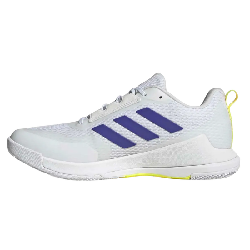 Adidas Mens Novaflight 2 Indoor Court Shoes - Cloud White/Pure Purple/Hi-Res Yellow - main image