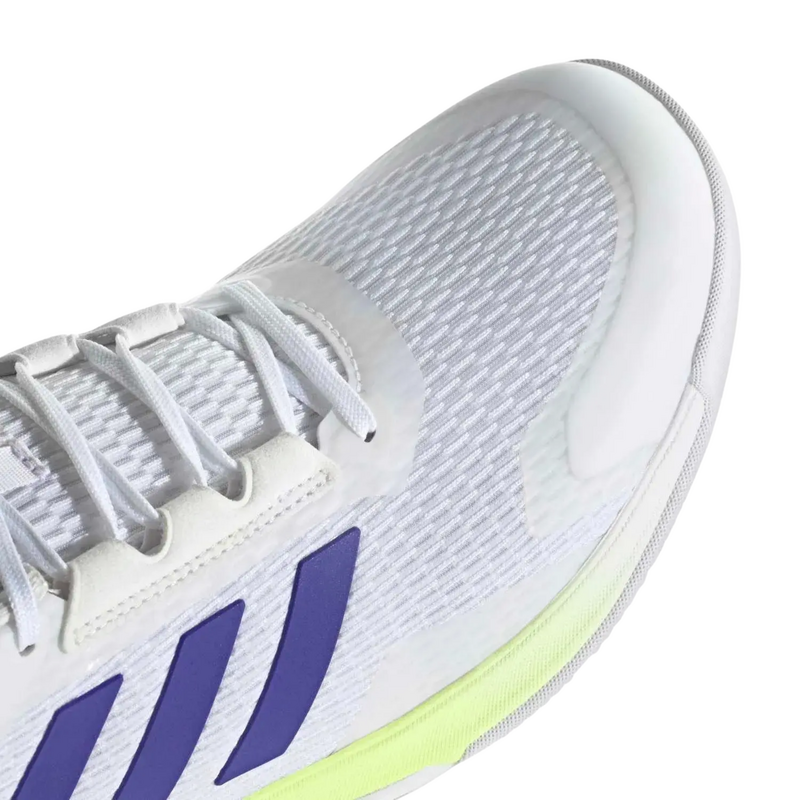 Adidas Mens Novaflight 2 Indoor Court Shoes - Cloud White/Pure Purple/Hi-Res Yellow - main image