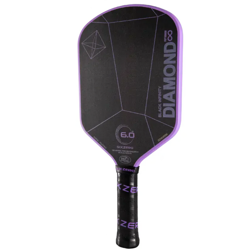 Six Zero Infinity Edgeless Black Diamond Power 16mm Pickleball Paddle  - main image