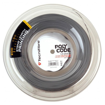 Tecnifibre PolyCode 1.275mm 200m Tennis String Reel - Silver