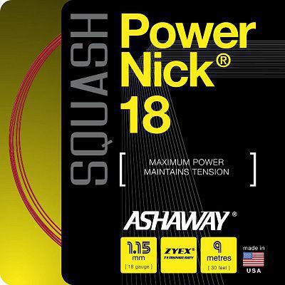 Ashaway PowerNick 18 Squash String Set - Red