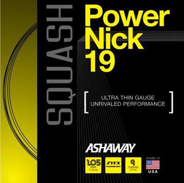 Ashaway PowerNick 19 Squash String Set - Black - main image