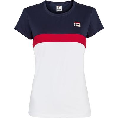 Fila Womens Heritage Cap Sleeve Top - White/Navy/Red