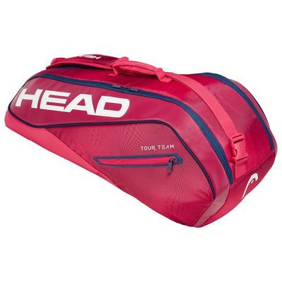 Head Tour Team Combi 6 Racket Bag - Raspberry/Navy
