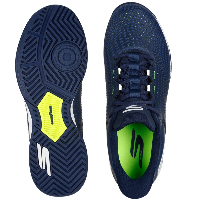 Skechers Mens Slip-ins Relaxed Fit: Viper Court Reload - Navy/Yellow - main image