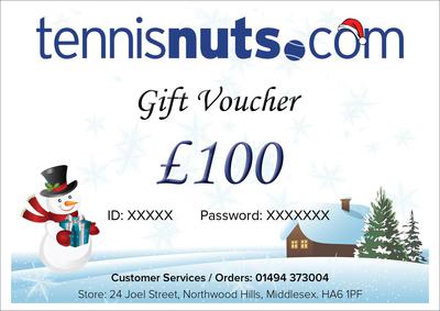 Tennisnuts.com Christmas Gift e-Vouchers - From 10 to 200