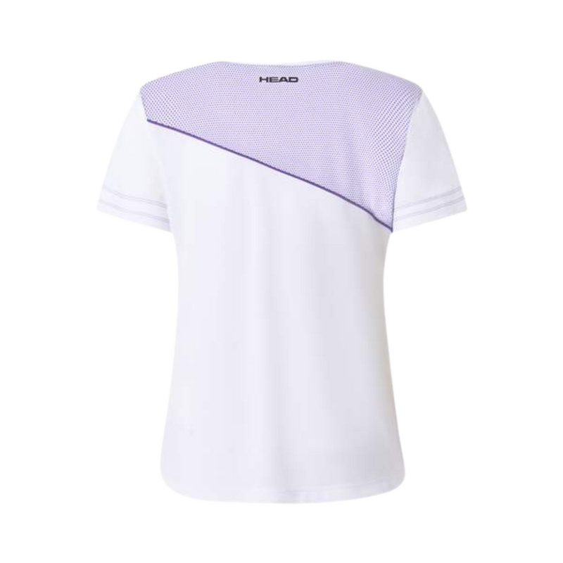 HEAD Womens Tie Break Tee - White/Purple - main image
