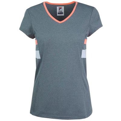 Fila Womens Game Day Short Sleeve Top - Grey/Coral - main image