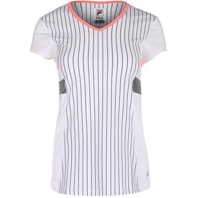 Fila Womens Game Day Short Sleeve Top - White/Grey